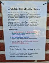 Givebox Schild
